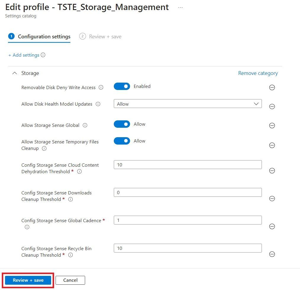 How to Configure Microsoft 365 EndPoint Manager Storage Sense 009